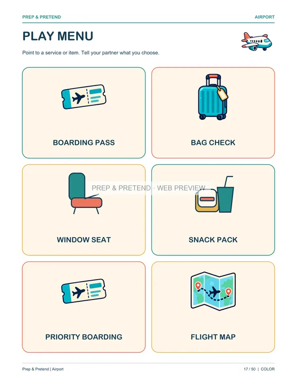 Airport: actual printable play menu, page 17