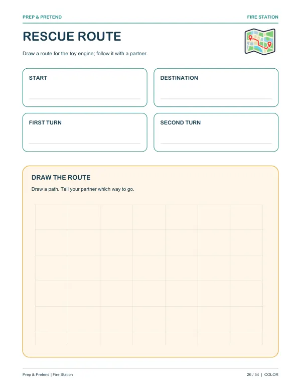 Fire Station: authentic printable Rescue Route, page 26