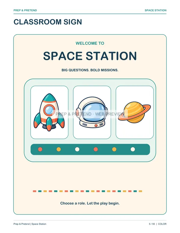 Space Station: actual printable classroom sign, page 5