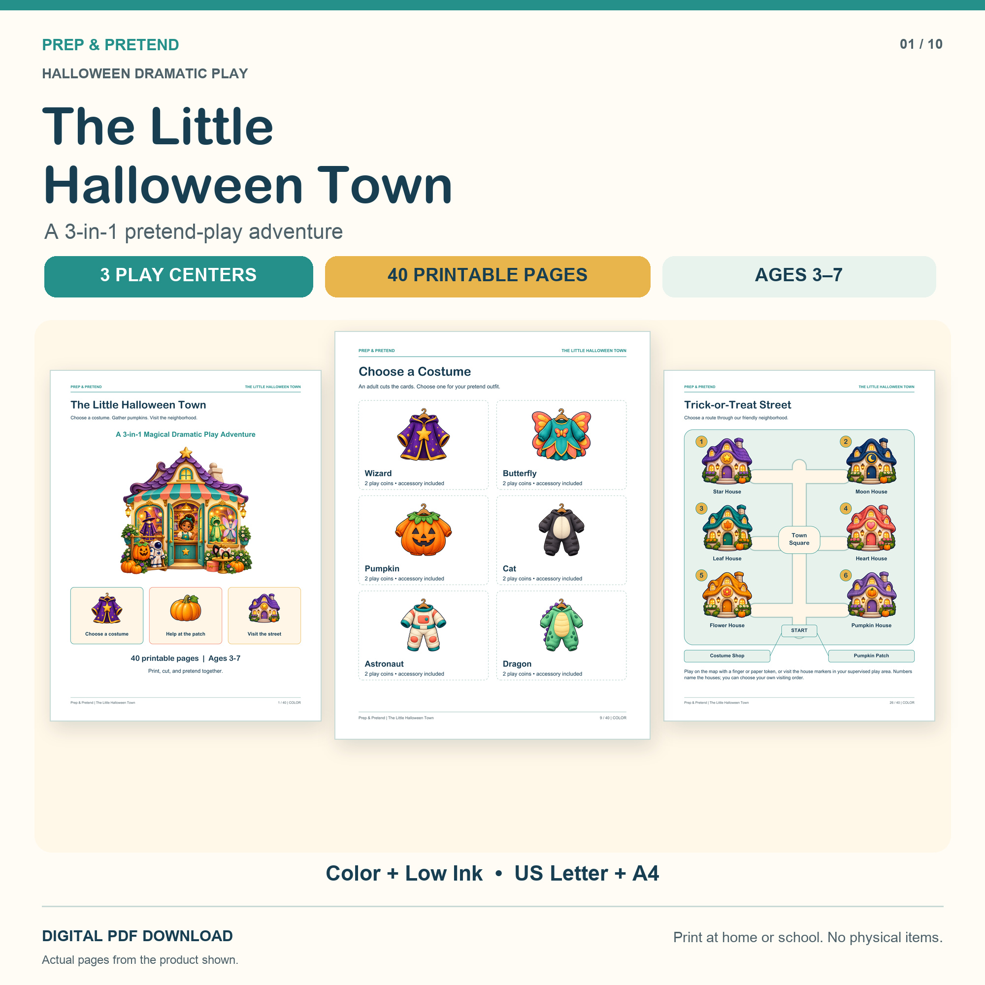 Real printable pages from Halloween Town